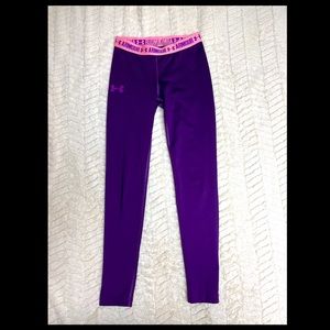 Girls Purple/Pink Under Armour Leggings